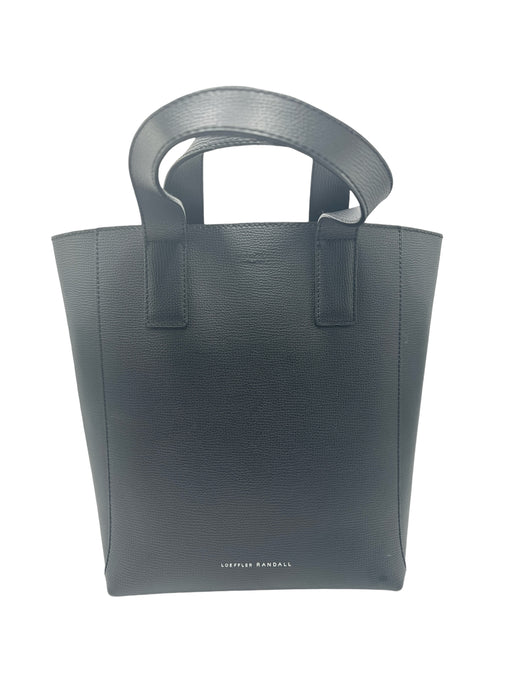 Loeffler Randall Black & Brown Pebbled Leather Handbag Double Handle Bag Black & Brown / S