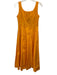Nicholas Size S / 6 Tangerine Orange Cotton Pleated Sleeveless Side Zip Dress Tangerine Orange / S / 6