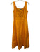 Nicholas Size S / 6 Tangerine Orange Cotton Pleated Sleeveless Side Zip Dress Tangerine Orange / S / 6