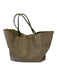 Annabel Ingall Taupe Brown Pebble Leather Double Handle Interior Zip Pocket Bag Taupe Brown / L