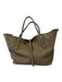 Annabel Ingall Taupe Brown Pebble Leather Double Handle Interior Zip Pocket Bag Taupe Brown / L
