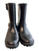 Michael Kors Shoe Size 8 Black Rubber man made upper Buckle Round Toe Logo Boots Black / 8