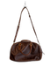 Brahmin Brown Leather Double Handle Shoulder & Crossbody Straps Top Zip Bag Brown / Medium