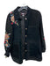 Johnny Was Workshop Size S Black & Multi Suede Floral Embroidery Collar Jacket Black & Multi / S