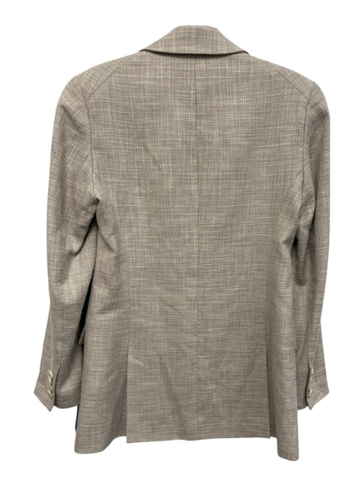 Peter Millar Size 0 Taupe Beige Wool Blend Button Front Flap Pockets Jacket Taupe Beige / 0