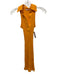 Helmut Lang Size XS Orange Cotton Sleeveless Ribbed Collared V Neck Dress Orange / XS