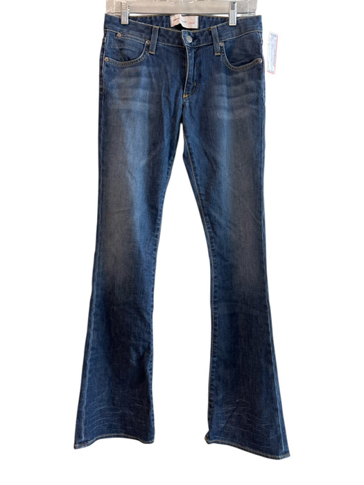 Paper Denim & Cloth Size 26 Dark Wash Cotton Low Rise Zip Fly Flare Jeans Dark Wash / 26