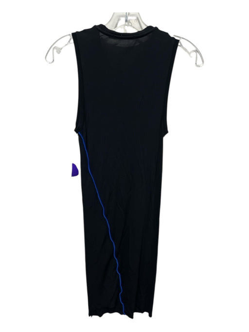 T Alexander Wang Size S Black & Blue Rayon Sleeveless Tree Body Con Dress Black & Blue / S