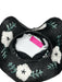 Nikki Beach Black & Green Straw Flowers Open Top Hat Black & Green / One Size