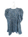 Hunter Bell Size S Blue & White Cotton Long Balloon Sleeve Abstract Dress Blue & White / S