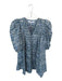 Hunter Bell Size S Blue & White Cotton Long Balloon Sleeve Abstract Dress Blue & White / S