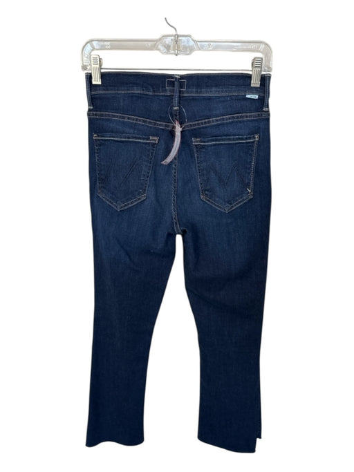 Mother Size 27 Dark Wash Cotton Blend High Waist Bootcut Raw Hem Jeans Dark Wash / 27