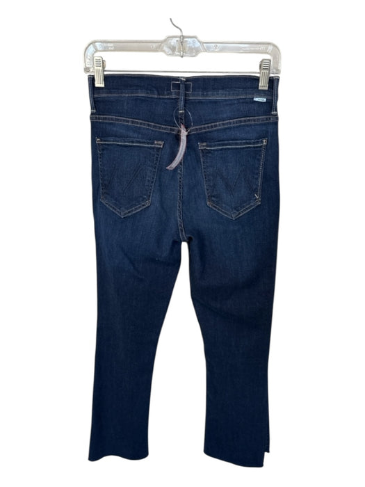 Mother Size 27 Dark Wash Cotton Blend High Waist Bootcut Raw Hem Jeans Dark Wash / 27