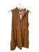 Amanda Uprichard Size M light brown Vegan Leather Sleeveless V Neck Dress light brown / M