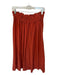 Inclan Studio Size M Rust Silk Elastic Waist Midi Skirt Rust / M