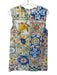 Olivia by Livro Size S Yellow & Blue Cotton Sleeveless Lemons Back Zip Dress Yellow & Blue / S