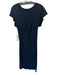 Stateside Size S Navy Cotton Cap Sleeve Gathered Side Maxi Dress Navy / S