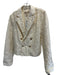 Dolan Size M Cream White Cotton Blend Eyelet Lace Textured Button Detail Jacket Cream White / M