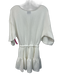SABO Size XS White Polyester Blend Waffle Knit Dolman Sleeve Ruffle Bottom Dress White / XS