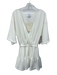 SABO Size XS White Polyester Blend Waffle Knit Dolman Sleeve Ruffle Bottom Dress White / XS