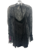 Frame Size XS Black Lace Long Sleeve Sheer High Neck Dress Black / XS