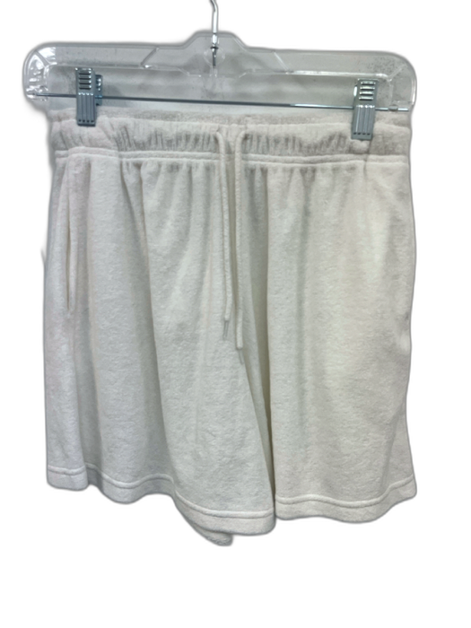 Frankie Shop Size S White Cotton Terry Cloth Polo Top Drawstring Waist Short Set White / S