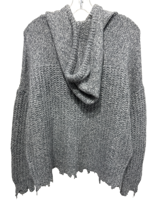 IRO Size XS Gray Long Sleeve Hood Knit Distressed Sweater Gray / XS