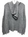 IRO Size XS Gray Long Sleeve Hood Knit Distressed Sweater Gray / XS