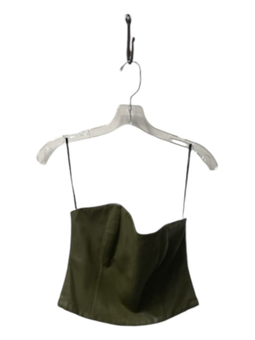 Natori Size 6 Olive Green Polyurethane Hook & Eye Boning corset Bustier T-shirt Olive Green / 6