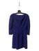 Milly Size 2 Royal Blue Polyester 3/4 Puff Sleeve Round Neck Back Zip Dress Royal Blue / 2