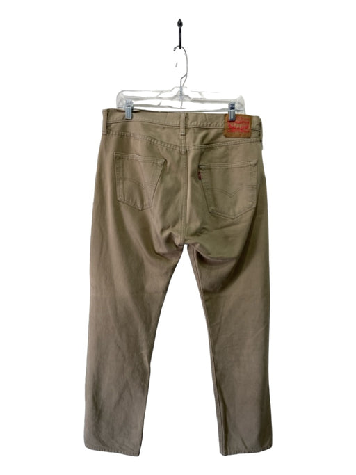 Levis Size 34 Khaki Cotton Solid Button Fly Men's Pants 34