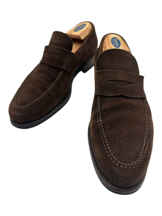 Sid Mashburn Shoe Size 8.5 Made in England Dark Brown Suede Solid Dress Shoes Dark Brown / 8.5
