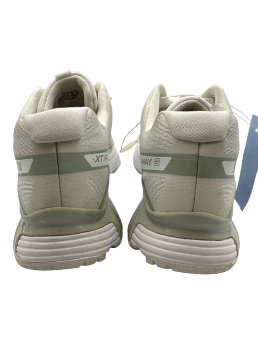 Saloman Shoe Size 9.5 White & Light Green Synthetic Athletic Bungee Laces Shoes White & Light Green / 9.5