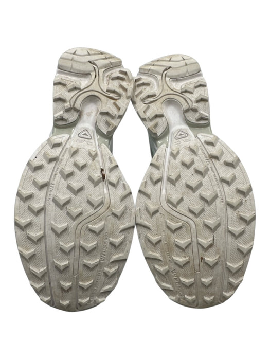 Saloman Shoe Size 9.5 White & Light Green Synthetic Athletic Bungee Laces Shoes White & Light Green / 9.5