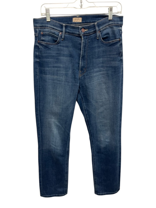 Mother Size 30 Medium Wash Cotton High Rise Zip Fly Straight Jeans Medium Wash / 30