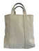 Tory Burch White Canvas Tote Logo Bag White / M