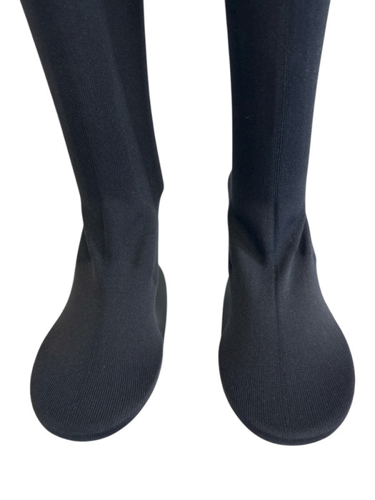 Balenciaga Shoe Size 38 Black Knit Knee High Round Sock Boot Arched heel Booties Black / 38