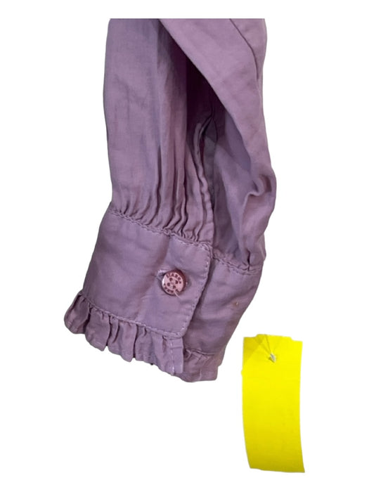 Stark X Size XS/S Purple Cotton Button Up Tie Detail Ruffle Dress Purple / XS/S