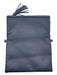 Gigi New York Navy Blue Leather Snakeskin Zip Close Foldover Clutch Navy Blue