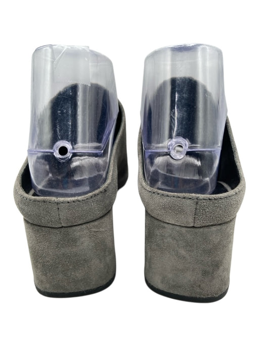 3.1 Phillip Lim Shoe Size 37.5 Gray Suede Block Heel Open Toe Mules Gray / 37.5