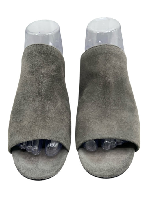 3.1 Phillip Lim Shoe Size 37.5 Gray Suede Block Heel Open Toe Mules Gray / 37.5