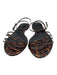 Schutz Shoe Size 10 Tortoise brown Leather All Over Print Ankle Strap Sandals Tortoise brown / 10