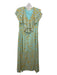Sachin + Babi Size 10 Mint Green & Yellow Polyester Sleeveless Ruffled Dress Mint Green & Yellow / 10
