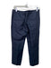 Isabel Marant Size 36 Navy Cotton Linen Pockets Zip & Button Capri Pants Navy / 36