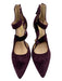 Nine West Shoe Size 8 Merlot Red Velvet Paisley Jacquard Print Pointed Toe Pumps Merlot Red / 8