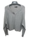 Aqua Size Est S Gray Knit Half Button Long Sleeve Waffle Top Gray / Est S