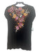 Johnny Was Size M Black, yellow, Pink Rayon Blend Floral Embroidered Shift Dress Black, yellow, Pink / M