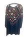 Johnny Was Size S Navy Multi Cupra Long Sleeve Floral Embroidery Shift Dress Navy Multi / S