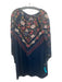 Johnny Was Size S Navy Multi Cupra Long Sleeve Floral Embroidery Shift Dress Navy Multi / S