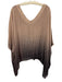 Sofia Size Est S Beige & Brown Missing Fabric Tag Poncho Sheer Lined Top Beige & Brown / Est S